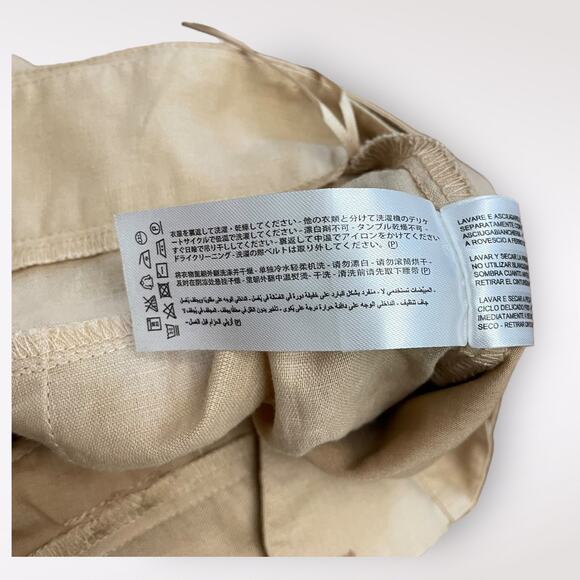 Finders Keepers Pants Belted Size US 6 Tan Linen and Cotton - Picture 10 of 12